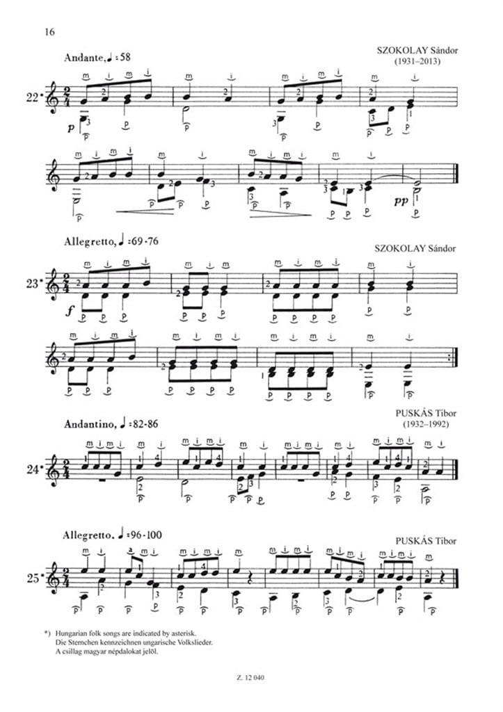Gitarrenübungen und Stücke III
